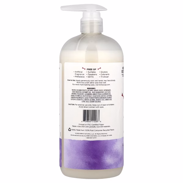 Kirk's, 3-In-1 Head To Toe Nourishing Cleanser, Lavender & Vanilla, 32 fl oz (946 ml) - Image 3