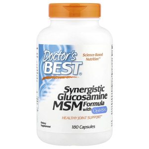 Doctor's Best, Synergistic Glucosamine MSM Formula with OptiMSM®, 180 Capsules