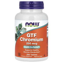 NOW Foods, GTF Chromium, 200 mcg, 250 Tablets