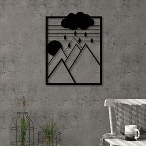 Dreamer Wall Art Metal Decorative Object - Black - Black