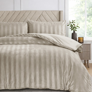 Luxury Velvet Stripe Duvet Set