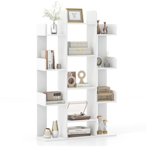 Tree Bookshelf Bookcase with 13 Open Shelves