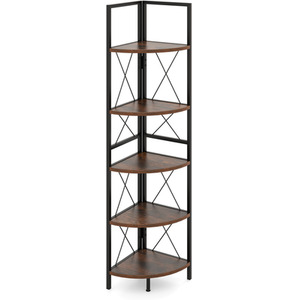 5 tier Corner Bookshelf Tall Corner Storage Shelves