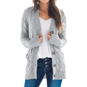 Casual Solid Colour Cardigan