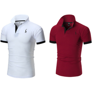 Men's Short Sleeve Little Deer Polo T-shirt
