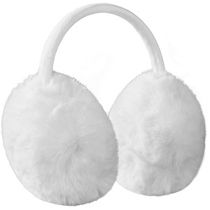 Fluffy White Earmuffs - White