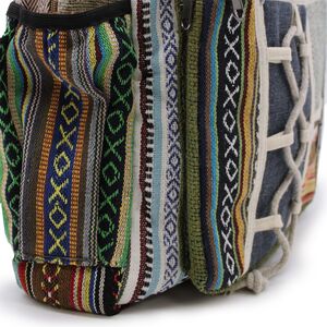 Large Backpack Rope Pockets Style MultiColor - Multicolor