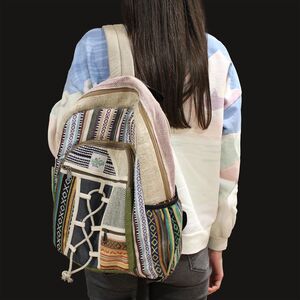 Large Backpack Rope Pockets Style MultiColor - Multicolor - Image 2