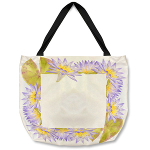 Gold Purple Flowers Tote bag - Pink