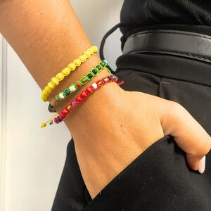 Handmade Friendship Bracelets with Tiny Forever Beads - Colorful Delicate - Multi - Image 2