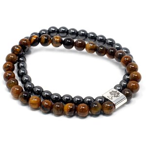 Magnetic Tiger Eye Gemstone Bracelet - Rare Mineral Collectible - Brown - Image 2