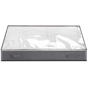 Fabric Storage Box for Clothes and Quilts - Grey
