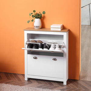 HOMCOM 2 Drawer Shoe Cabinet