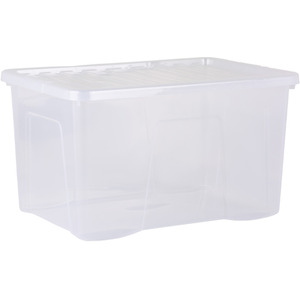 Wham Crystal 5x 60L Plastic Storage Boxes with Lids - Image 2
