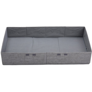 Portable Fabric Clothes Quilt Organizer with Lid - Grey