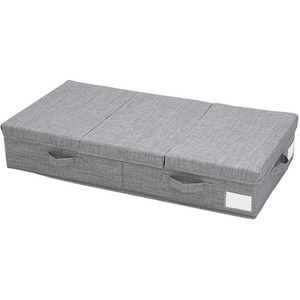 Portable Fabric Clothes Quilt Organizer with Lid - Grey - Image 3