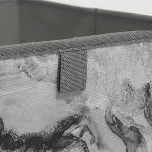 OHS Marble Print Cube Storage Boxes - Grey - Image 4