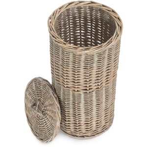 Grey Wash Round 3 Toilet Roll Holder - Grey
