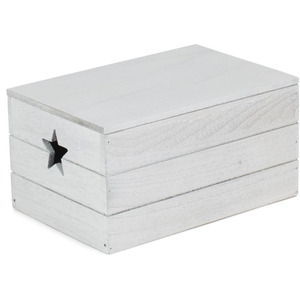 Wooden Vintage Effect Star Cut Out Box - Image 2