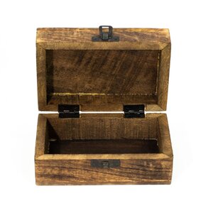 Cosmic Babe Enamelled Mango Wood Box Unique Jewelry Gift Storage - Brown