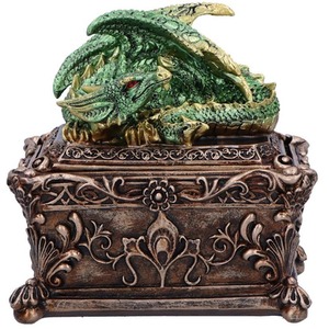 Guardian of the Hoard Dragon Trinket Box - 13cm