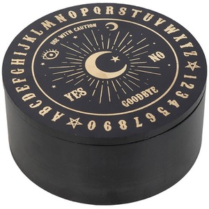 Talking Board Jewellery Trinket Box With Mirror - Black