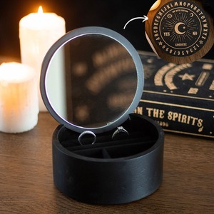 Talking Board Jewellery Trinket Box With Mirror - Black - Image 3