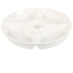 Ghostly Delight Chip And Dip Snack Dish - White