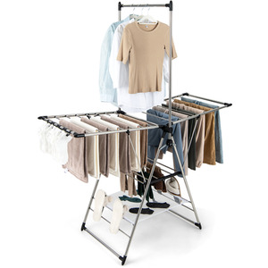 Clothes Drying Rack Gullwing Style Rack - Silver
