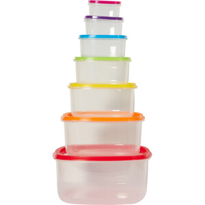 Pack of 7 Square Food Boxes with Lids - Image 2