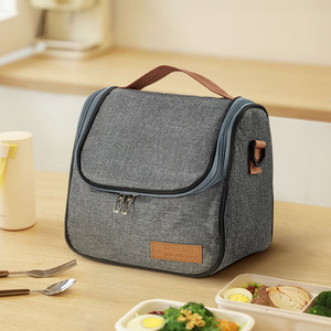 Portable Insulated Lunch Bag with U-Shaped Zip