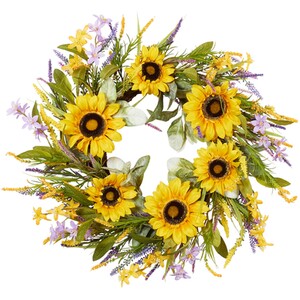 Sunflower Wreath 60cm - Yellow