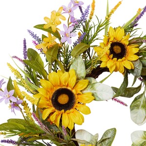 Sunflower Wreath 60cm - Yellow - Image 2