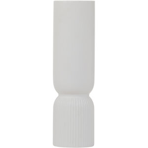 Bloom White Floral Design Vase - Dolomite 100%