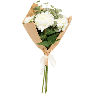 Hydrangea Eucalyptus Queen Annes Lace Bouquet - White - Image 2