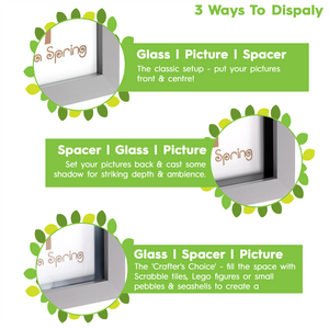 3D Box Photo Frames - 8 x 10" - White - Pack of 5 - White