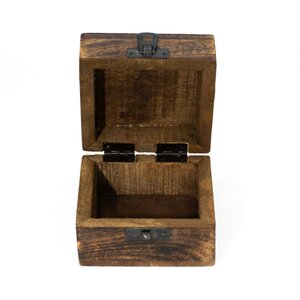 Magical Enamelled Mango Wood Box Self-Belief Intention Gift - Brown