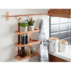 Sorello Rose Gold Three Level Hanging Rack - Gold