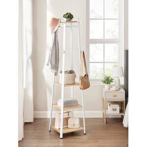 VASAGLE Coat Rack Stand with Shelves and Hooks - Image 2