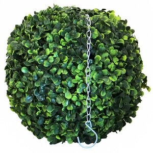 Artificial Hanging Topiary Tree Boxwood Buxus Ball - Green - Image 2