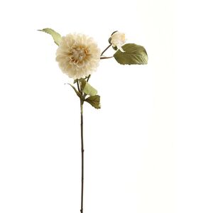 Hill Interiors Dahlia Artificial Flower - White/Green