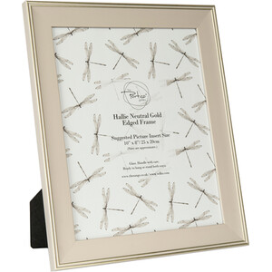 Hallie Neutral Gold Edged Frame