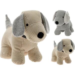 Large Soft Heavy Dog Animal Cuddly Door Stop - Beige
