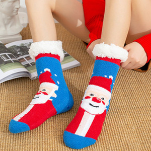 Pack of 2 Thickened Warm Christmas Socks - Blue