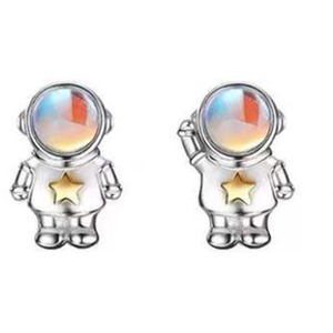 Astronaut Style Earrings - White - Image 2