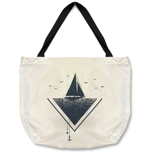 Sailboat At Sea Tote bag - Blue